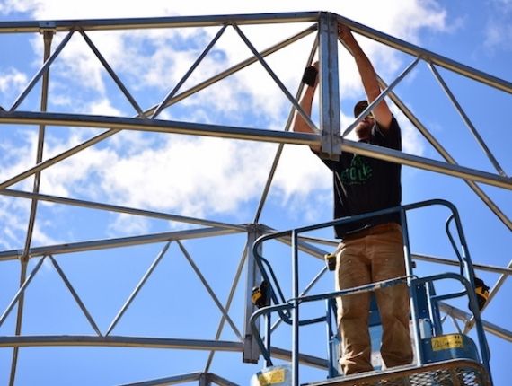 Efficient greenhouse installation