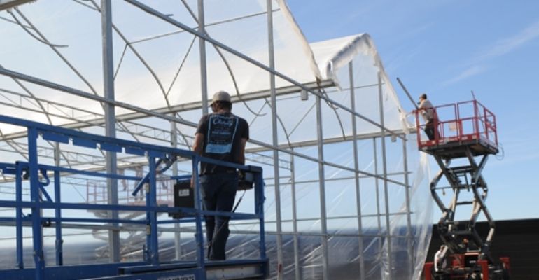 Large greenhouse construction