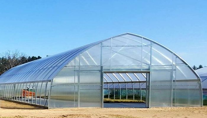 Large tunnel polycarbonate greenhouse