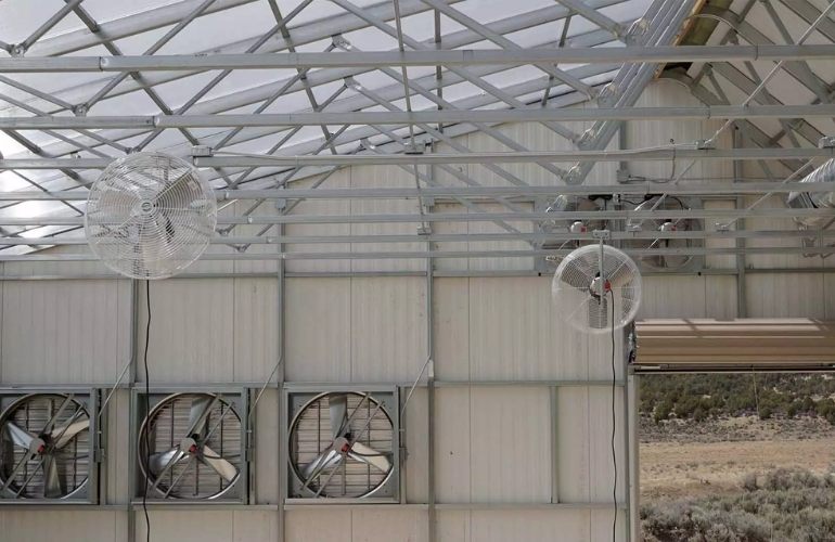 Industrial greenhouse cooling system