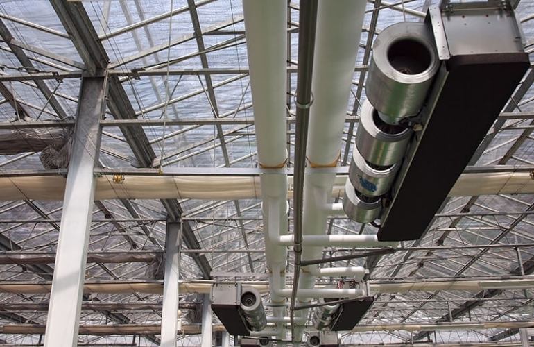 Industrial greenhouse heating system