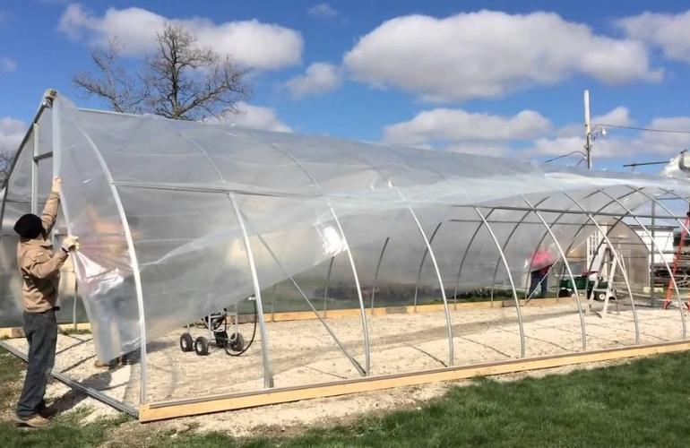 Installing a Plastic Film Greenhouse
