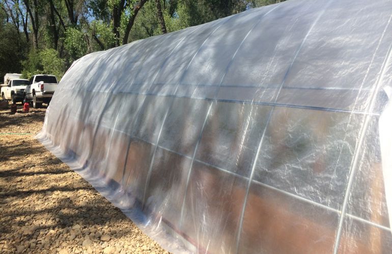 Tomato greenhouse polyethylene woven film