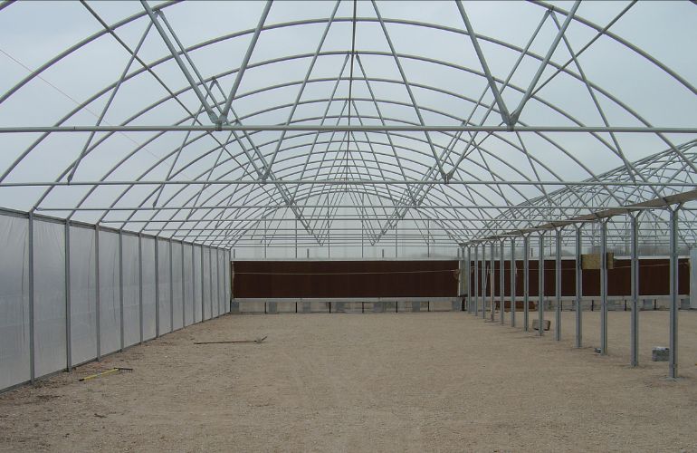 large greenhouse construction