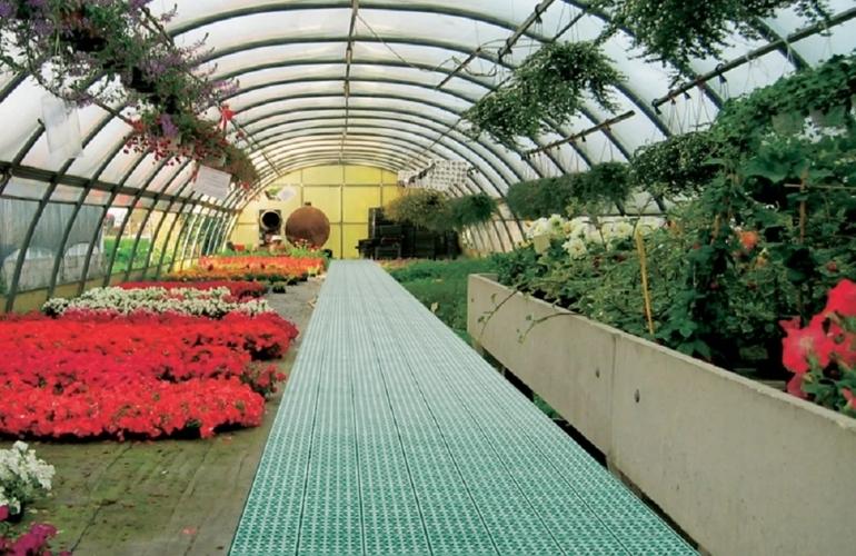 large greenhouse flooring